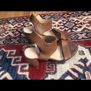 Tan Faux Leather Sandals